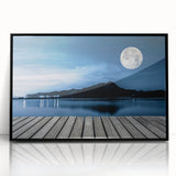Moonlit Lake Reflection - Fine Art Photography Metal Prints