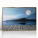 Moonlit Lake Reflection - Fine Art Photography Metal Prints