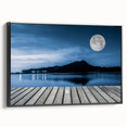 Moonlit Lake Reflection - Fine Art Photography Metal Prints