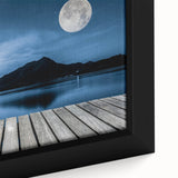 Moonlit Lake Reflection - Fine Art Photography Metal Prints