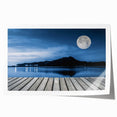 Moonlit Lake Reflection - Fine Art Photography Metal Prints