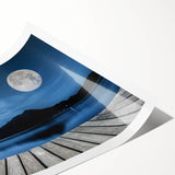 Moonlit Lake Reflection - Fine Art Photography Metal Prints