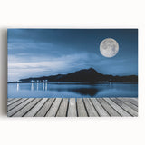 Moonlit Lake Reflection - Fine Art Photography Metal Prints