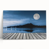 Moonlit Lake Reflection - Fine Art Photography Metal Prints