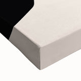 Geometric Minimalist Abstract Wall Art – Black and Cream Contrast