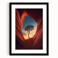 Lone Tree in Desert Canyon – Dramatic Nature Landscape Art