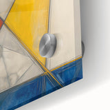 Geometric Abstract Paintings - Red, Yellow & Blue Modern Wall Art