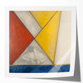 Geometric Abstract Paintings - Red, Yellow & Blue Modern Wall Art
