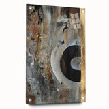 Moody Modern Wall Art – Abstract Canvas in Black, Gold & Brown