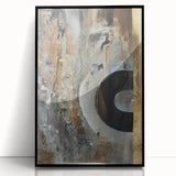 Moody Modern Wall Art – Abstract Canvas in Black, Gold & Brown