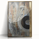 Moody Modern Wall Art – Abstract Canvas in Black, Gold & Brown