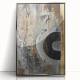Moody Modern Wall Art – Abstract Canvas in Black, Gold & Brown