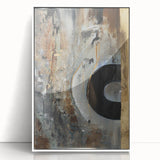 Moody Modern Wall Art – Abstract Canvas in Black, Gold & Brown