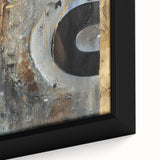 Moody Modern Wall Art – Abstract Canvas in Black, Gold & Brown