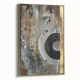 Moody Modern Wall Art – Abstract Canvas in Black, Gold & Brown