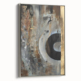 Moody Modern Wall Art – Abstract Canvas in Black, Gold & Brown
