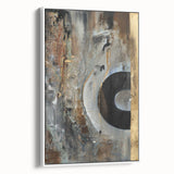 Moody Modern Wall Art – Abstract Canvas in Black, Gold & Brown
