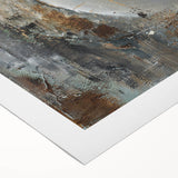 Moody Modern Wall Art – Abstract Canvas in Black, Gold & Brown