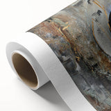 Moody Modern Wall Art – Abstract Canvas in Black, Gold & Brown