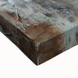 Moody Modern Wall Art – Abstract Canvas in Black, Gold & Brown