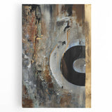 Moody Modern Wall Art – Abstract Canvas in Black, Gold & Brown
