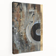 Moody Modern Wall Art – Abstract Canvas in Black, Gold & Brown