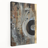 Moody Modern Wall Art – Abstract Canvas in Black, Gold & Brown