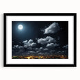Modern Urban Landscape Art - Moonlit City Skyline Print
