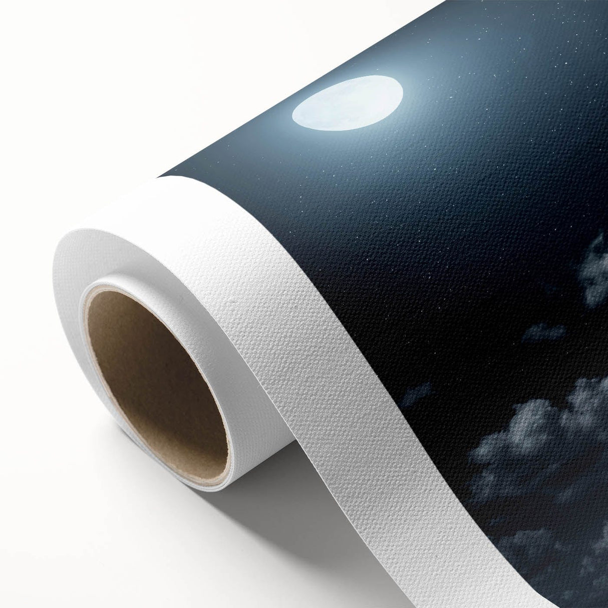 Modern Urban Landscape Art - Moonlit City Skyline Print