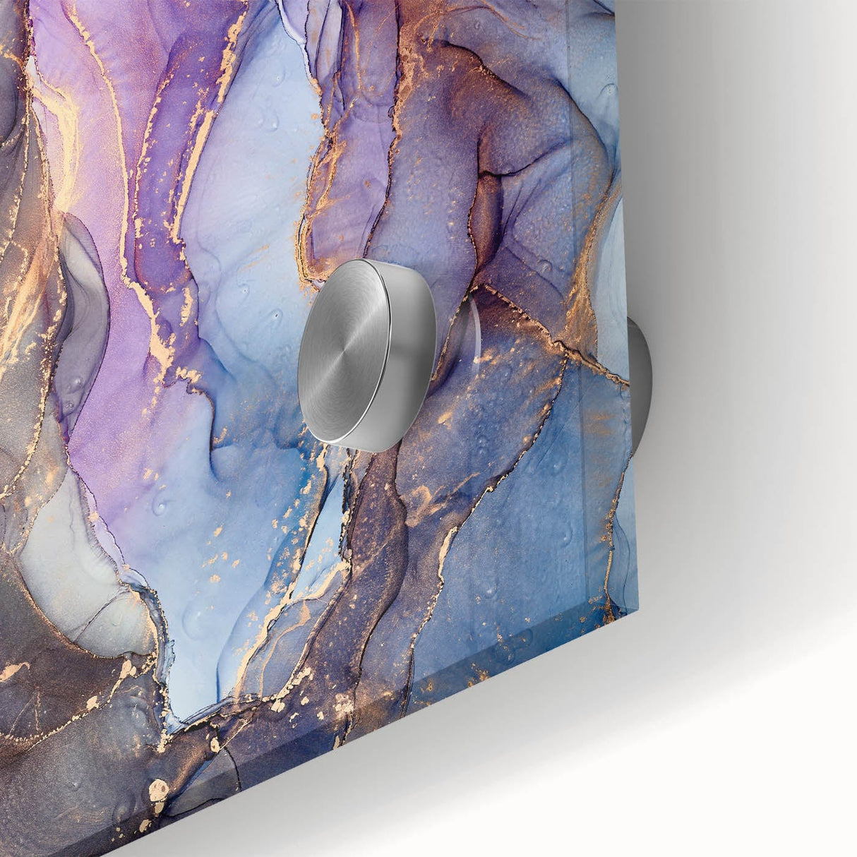 Fluid Acrylic Wall Decor - Violet Abstract Fluid Canvas Art Prints
