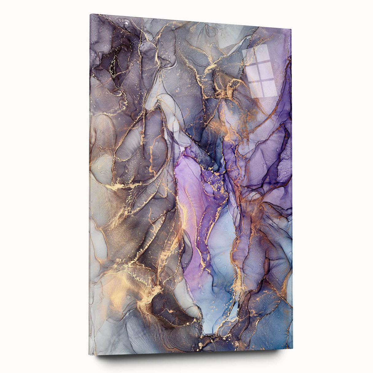 Fluid Acrylic Wall Decor - Violet Abstract Fluid Canvas Art Prints