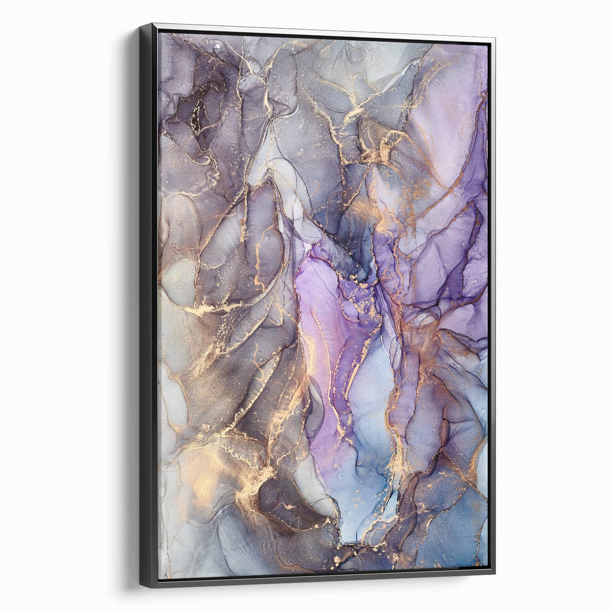 Fluid Acrylic Wall Decor - Violet Abstract Fluid Canvas Art Prints