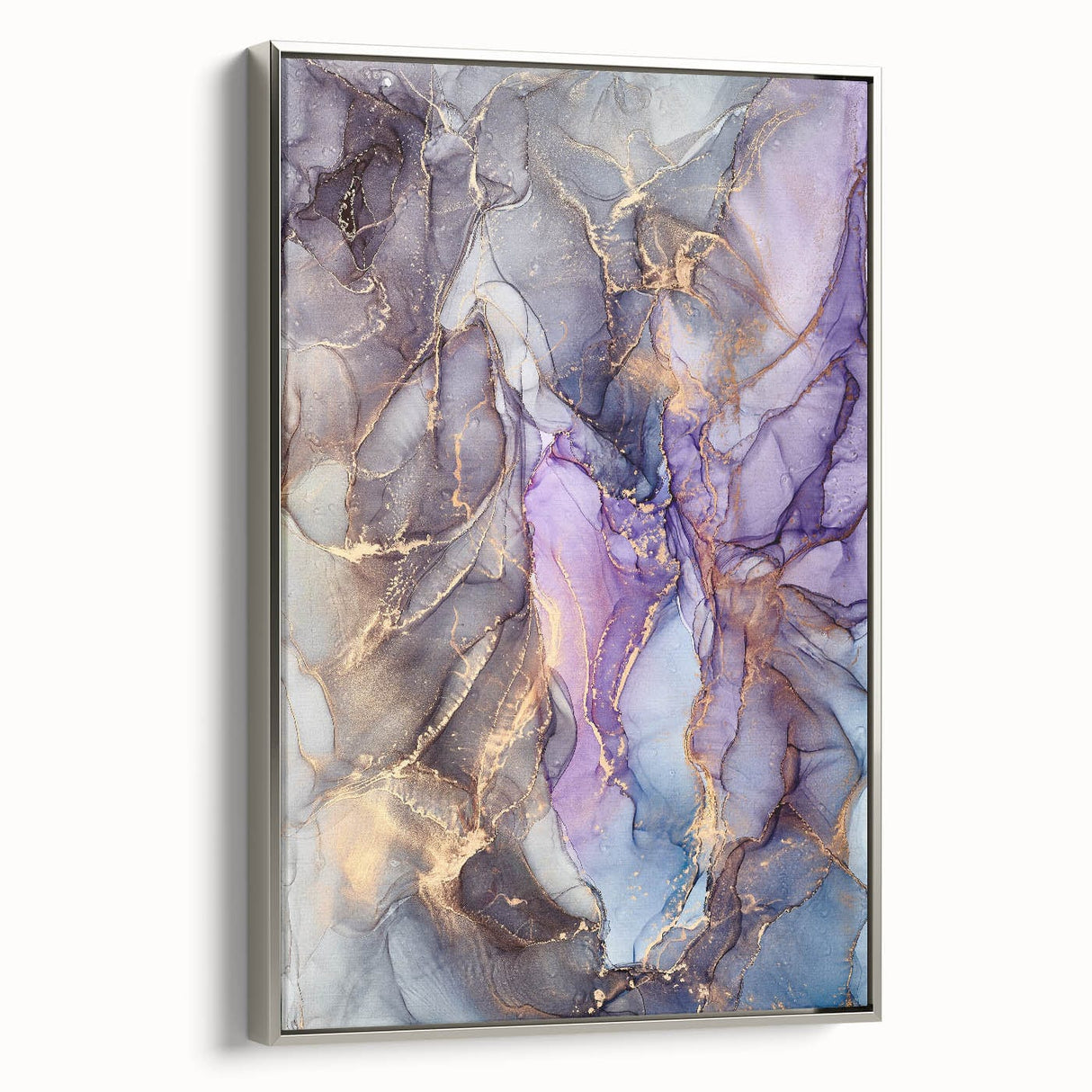 Fluid Acrylic Wall Decor - Violet Abstract Fluid Canvas Art Prints