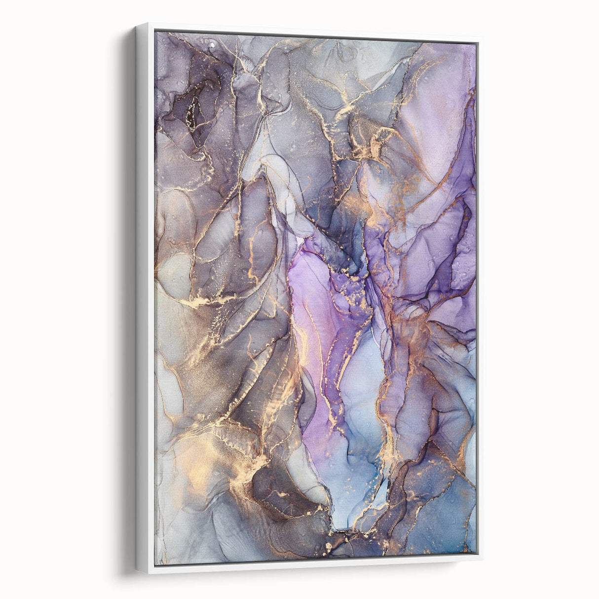 Fluid Acrylic Wall Decor - Violet Abstract Fluid Canvas Art Prints