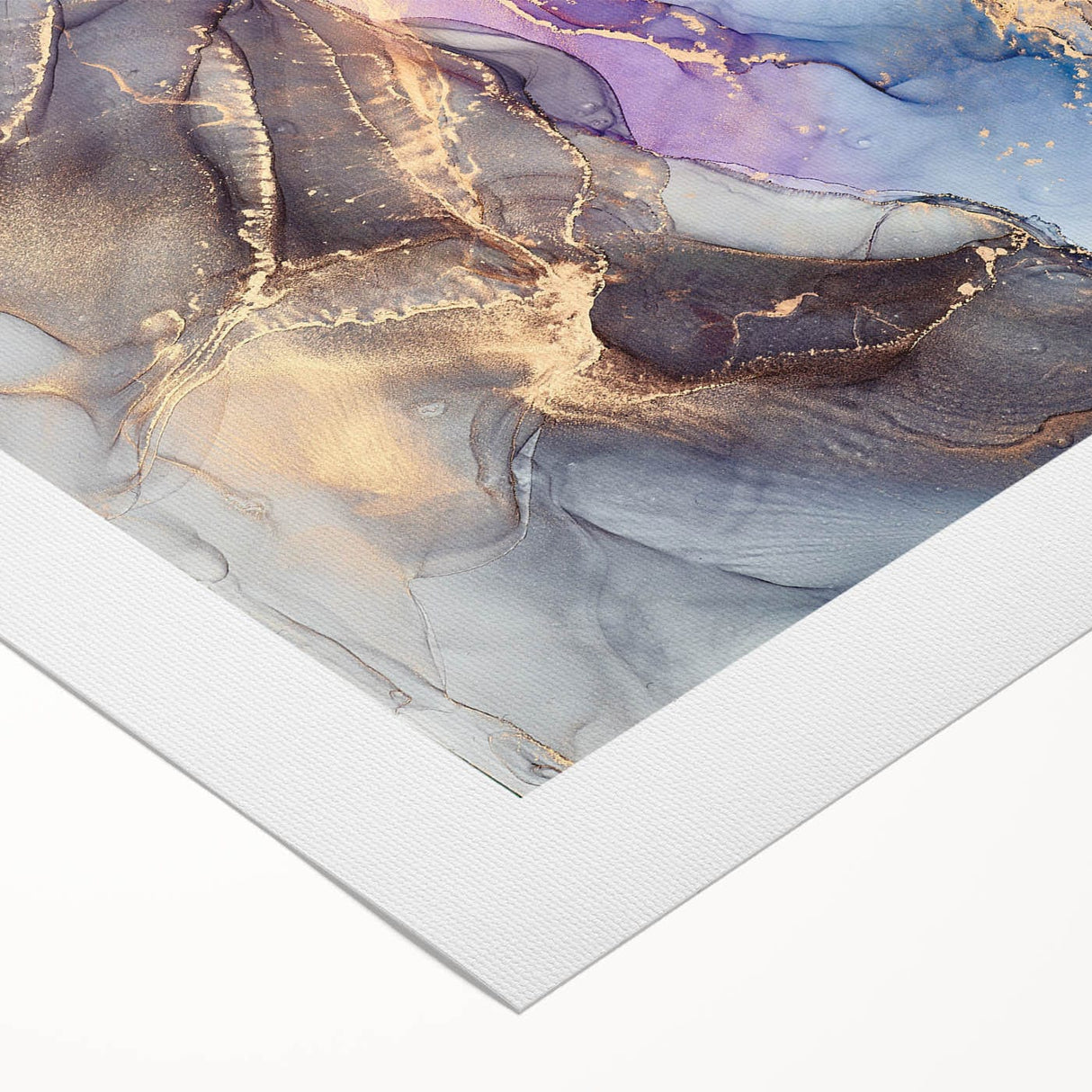 Fluid Acrylic Wall Decor - Violet Abstract Fluid Canvas Art Prints