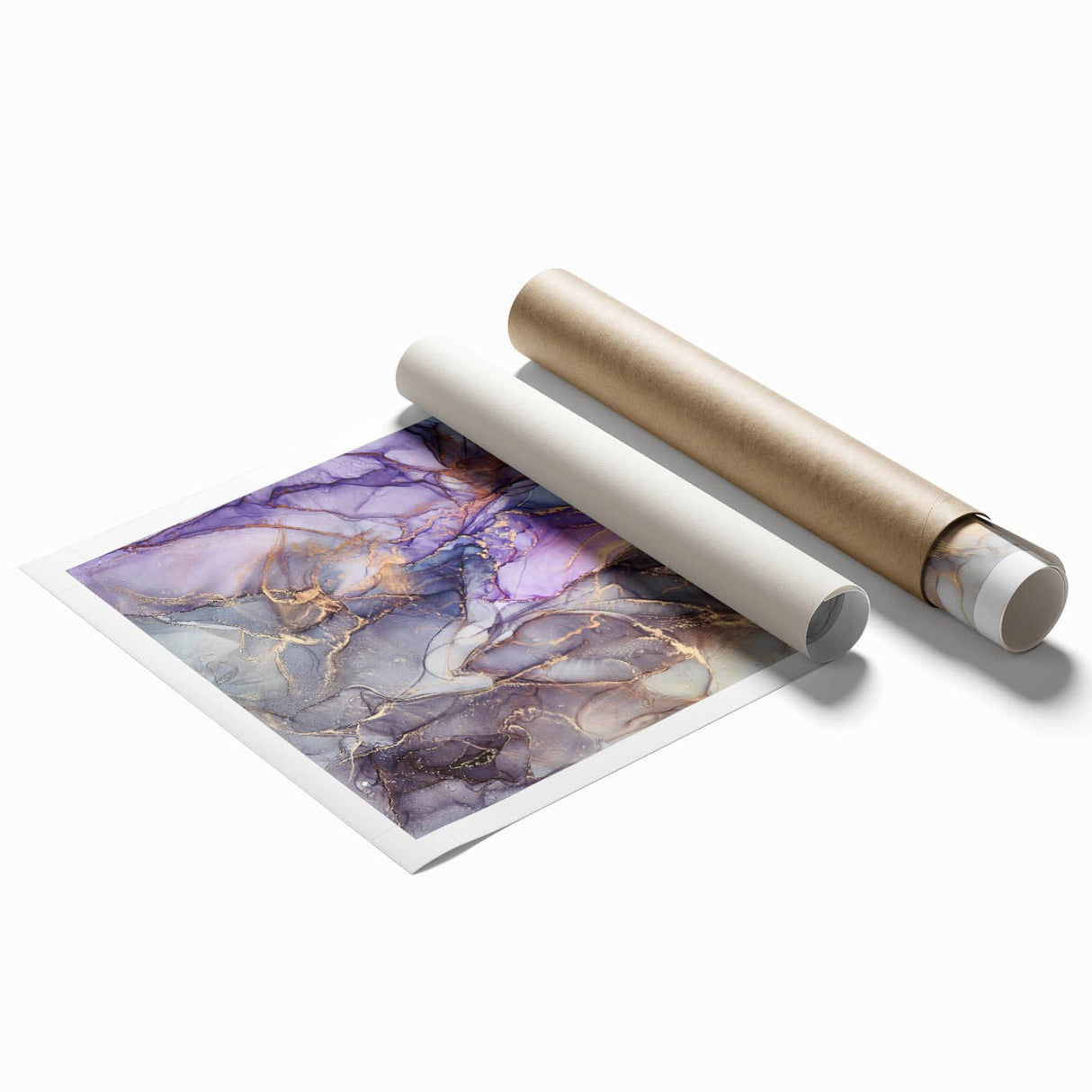 Fluid Acrylic Wall Decor - Violet Abstract Fluid Canvas Art Prints