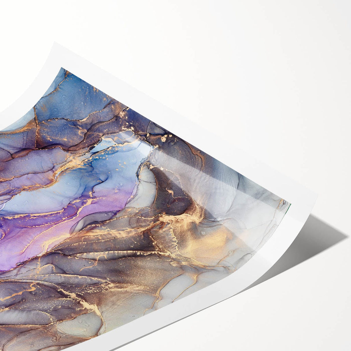 Fluid Acrylic Wall Decor - Violet Abstract Fluid Canvas Art Prints