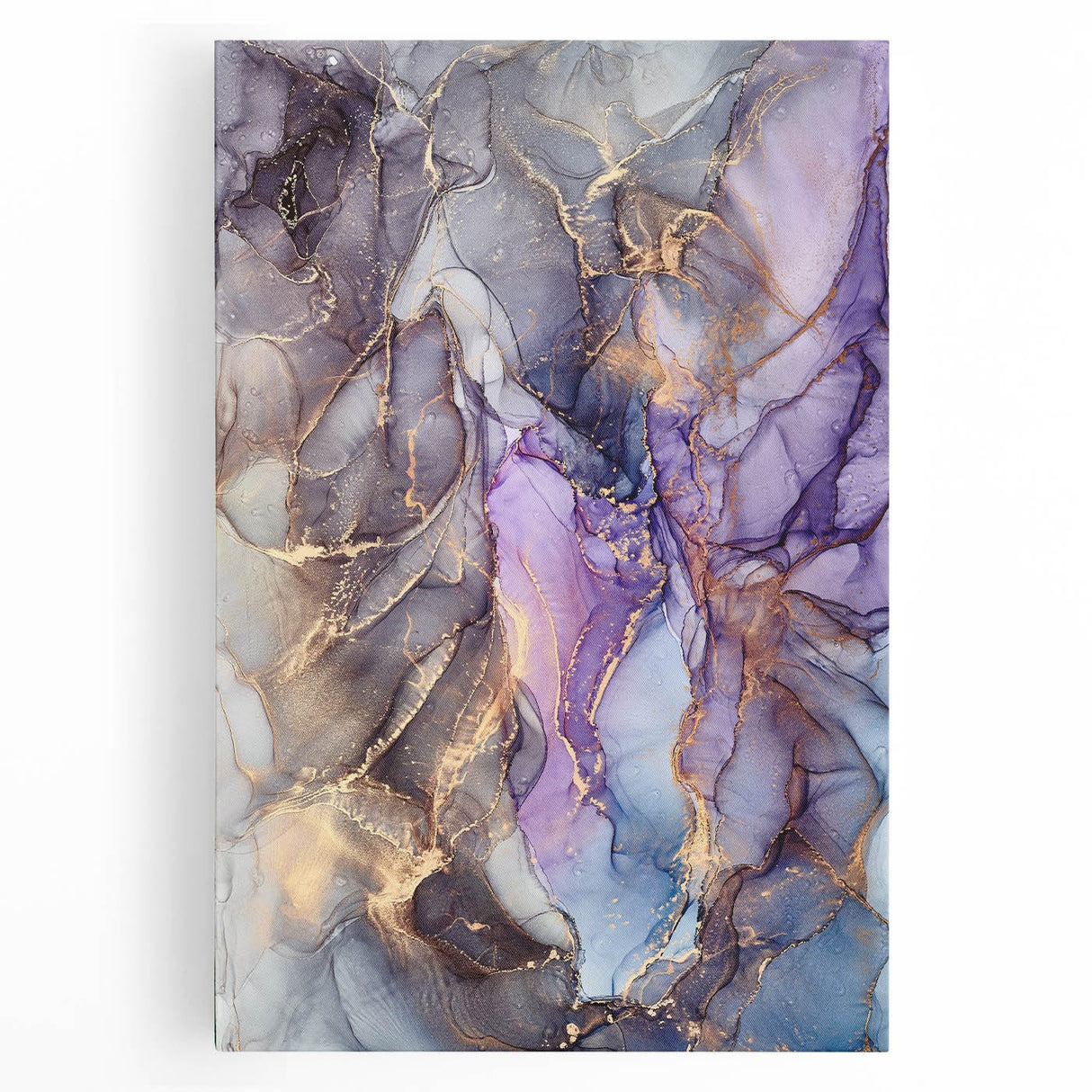 Fluid Acrylic Wall Decor - Violet Abstract Fluid Canvas Art Prints