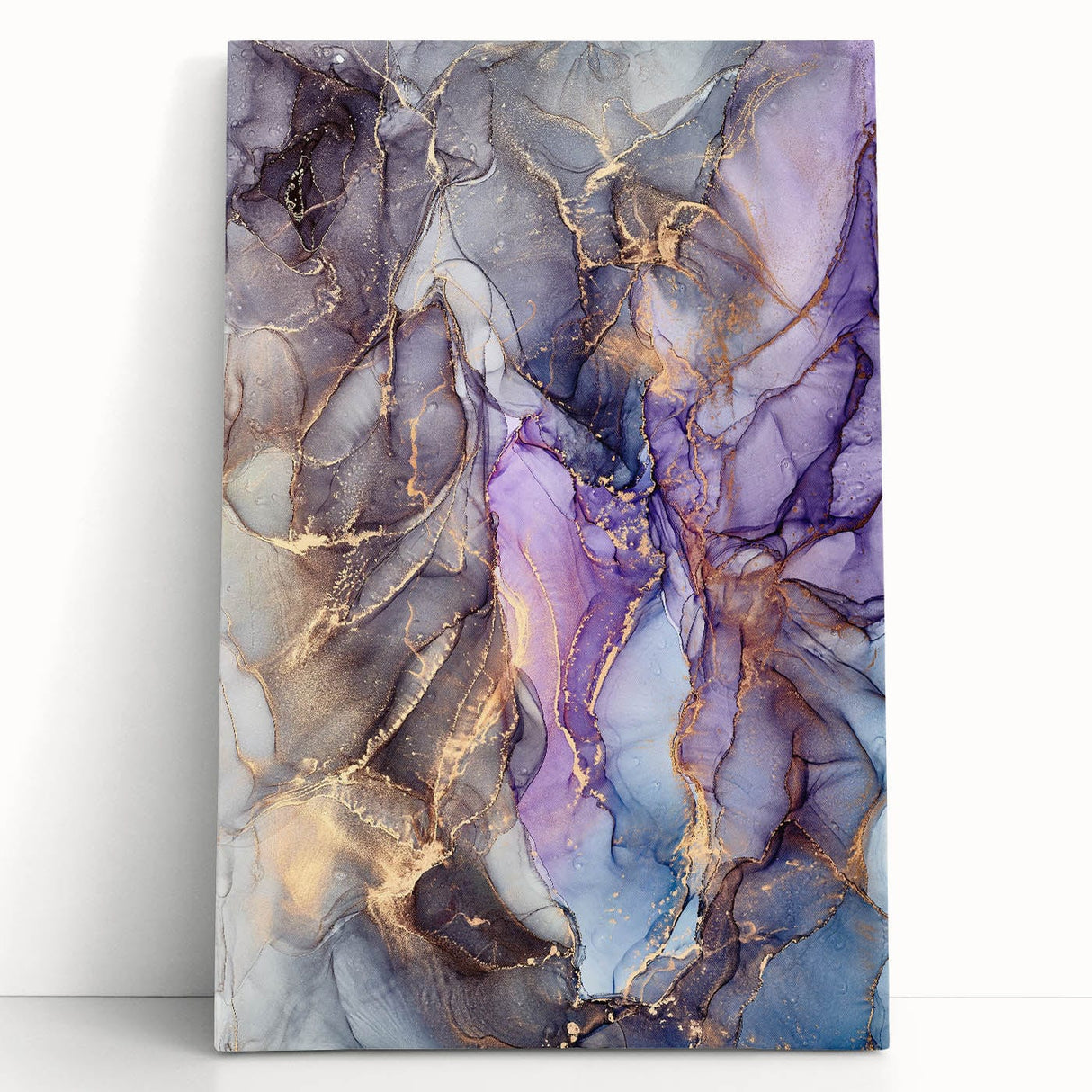 Fluid Acrylic Wall Decor - Violet Abstract Fluid Canvas Art Prints
