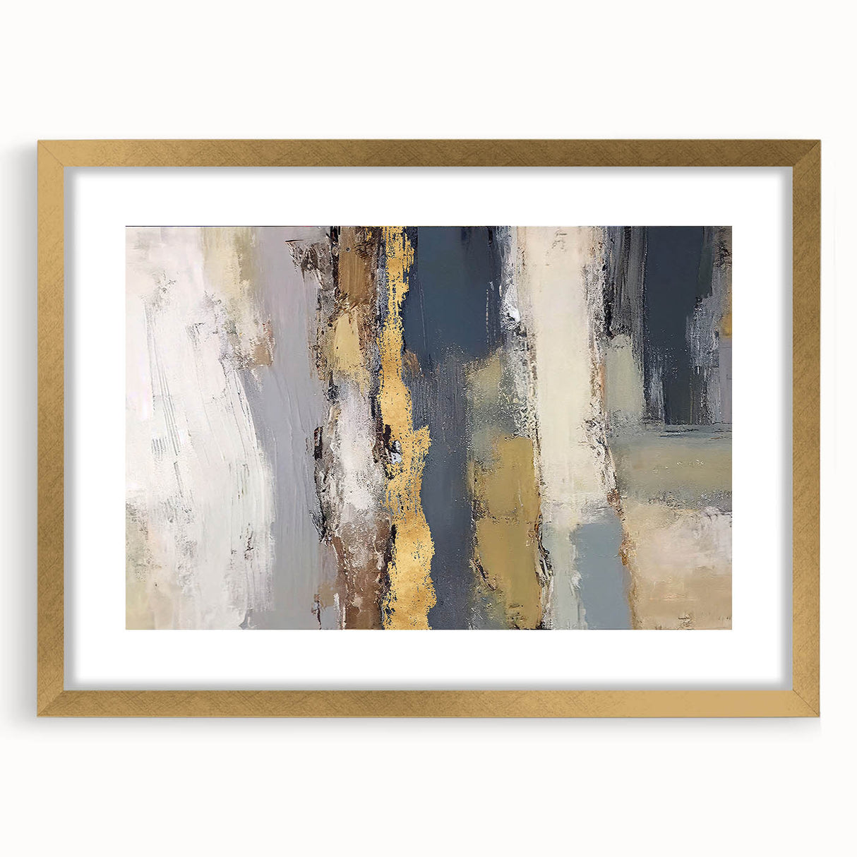 Layered Terrain – Earth Tone Abstract Wall Art in Olive and Gold