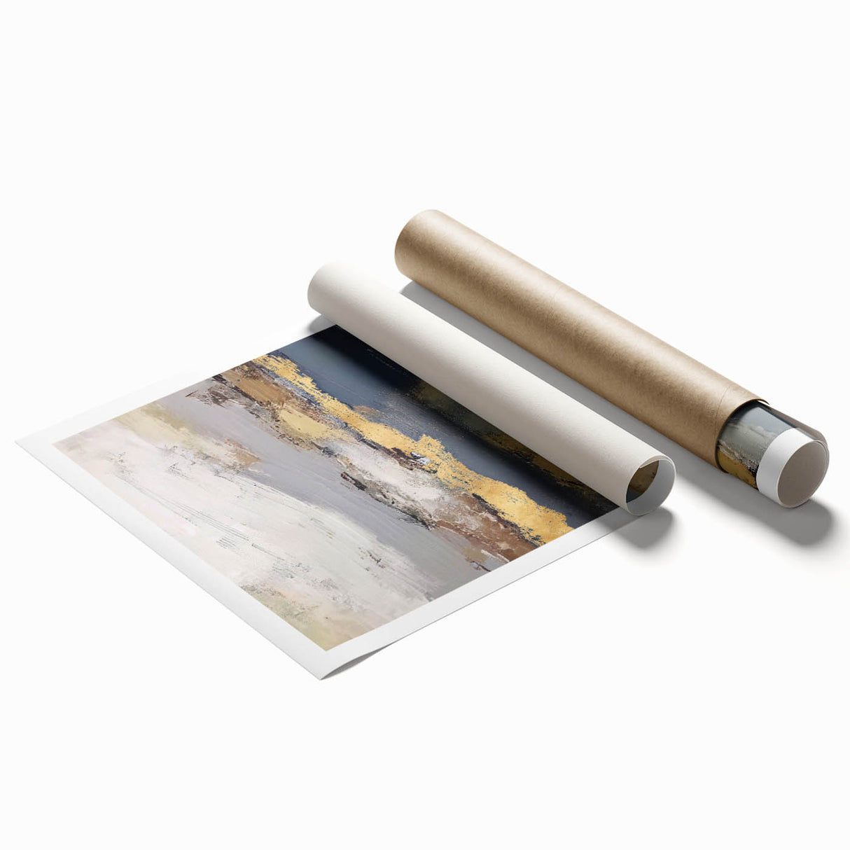 Layered Terrain – Earth Tone Abstract Wall Art in Olive and Gold
