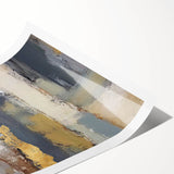 Layered Terrain – Earth Tone Abstract Wall Art in Olive and Gold