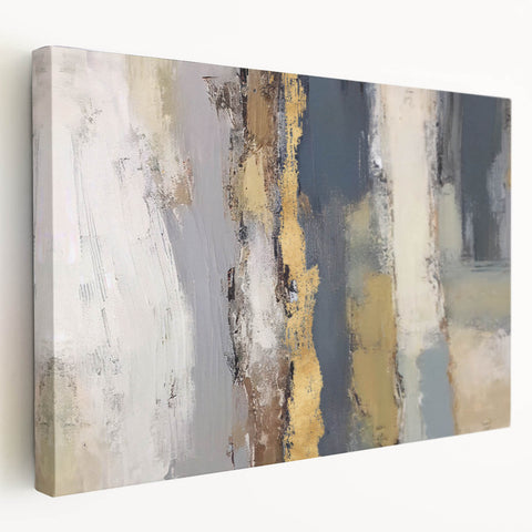 Layered Terrain – Earth Tone Abstract Wall Art in Olive and Gold