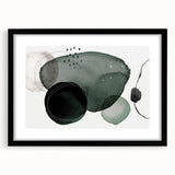 Geometric Art Prints for Home Decor – Minimalist Forest Green Design