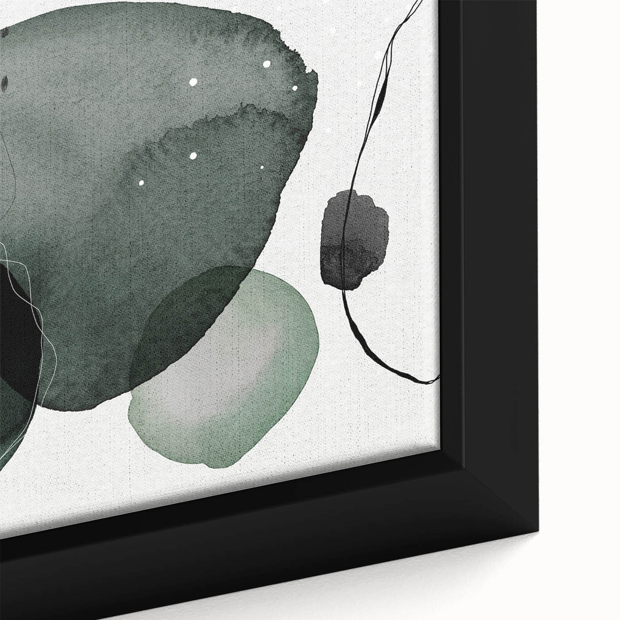 Geometric Art Prints for Home Decor – Minimalist Forest Green Design