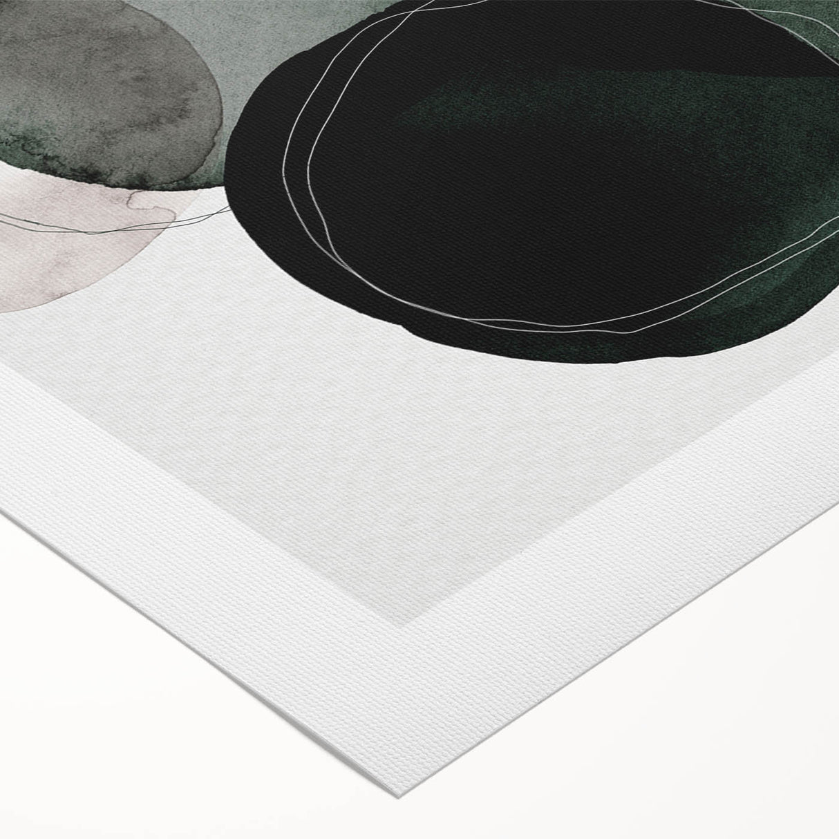 Geometric Art Prints for Home Decor – Minimalist Forest Green Design