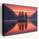 Sunset Island Reflection – Serene Nature Landscape Art