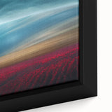 Modern Minimalist Landscape Prints – Cottage on Scarlet Hillside