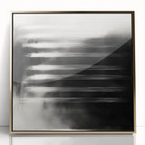 Minimalist Abstract Painting - Black & White Modern Wall Art