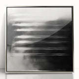 Minimalist Abstract Painting - Black & White Modern Wall Art